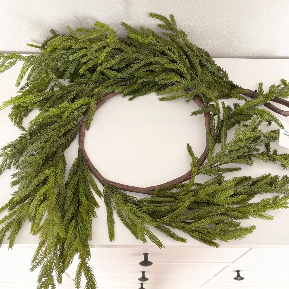 KIRKLANDS Norfolk Pine Natural Touch Garland 5ft NWT